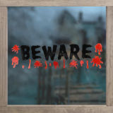 Halloween ‘BEWARE’ large window sticker