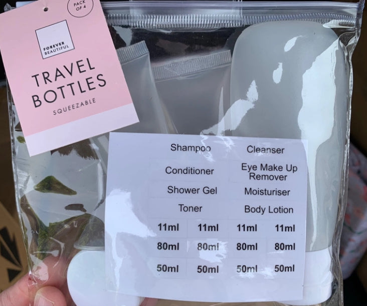 Squeezable Travel Bottle Set 4 Pack
