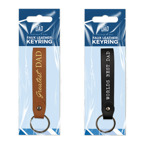 FAUX LEATHER FATHERS DAY KEYRING