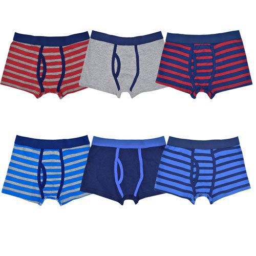 Boys striped trunks with keyhole