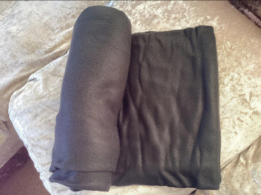 Black fleece throw