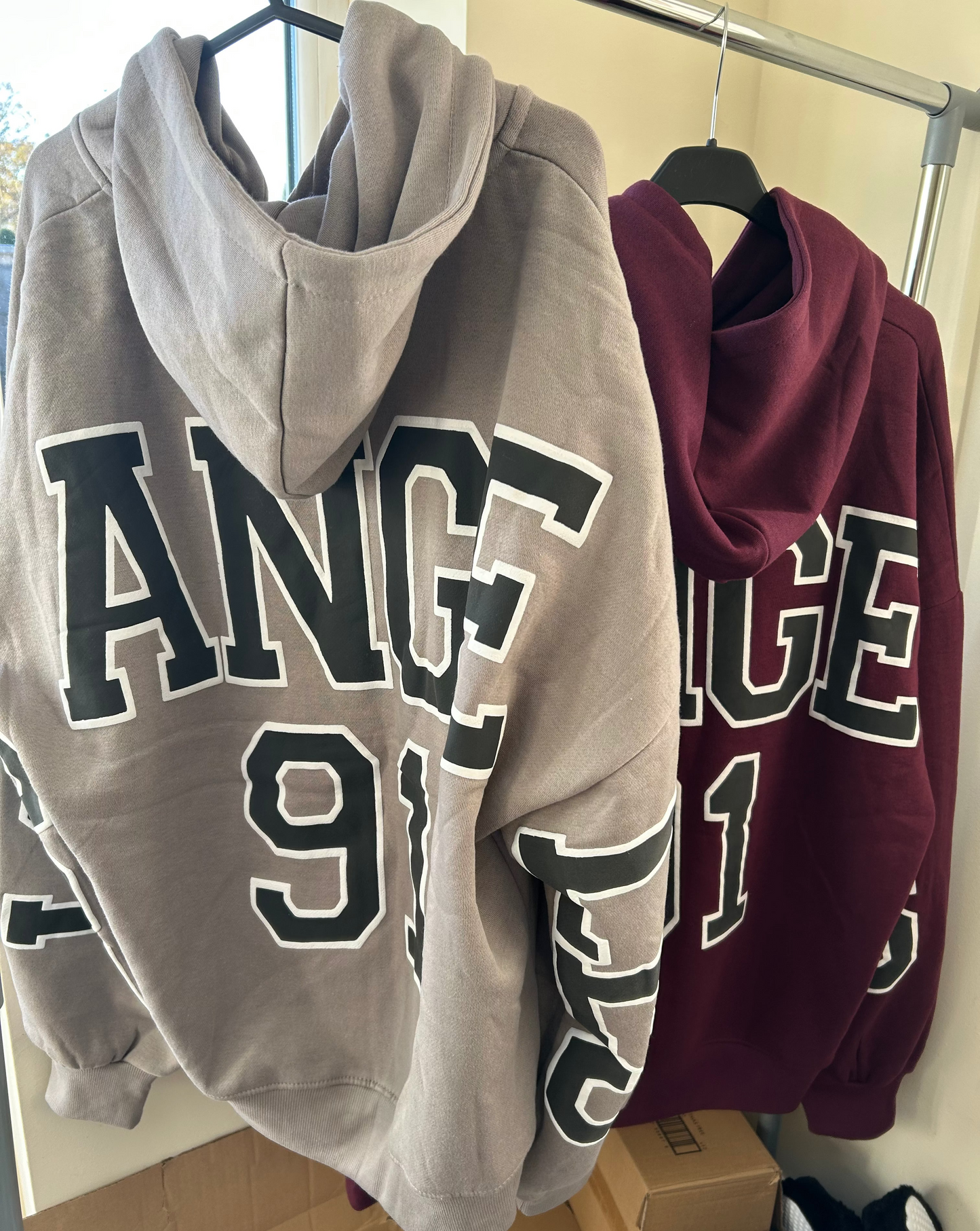OVERSIZED DROP SHOULDER LOS ANGELES 91 ZIPPED HOODIE
