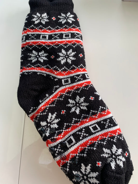 BOYS FAIRISLE LOUNGE SOCKS GRIPPER