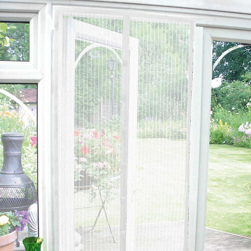 MAGNETIC INSECT GUARD DOOR SCREEN CURTAINS WHITE