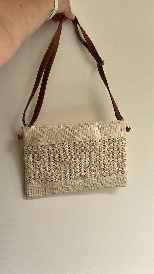 Straw Style Crossbody/Clutch Bag