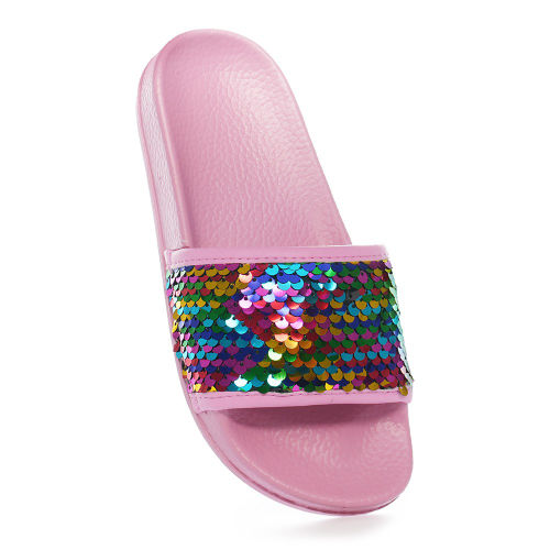 Girls sequin sliders