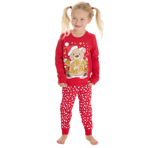 Mini kids Christmas bear pyjamas
