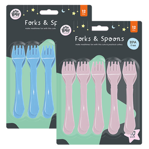 Baby feeding spoons and forks